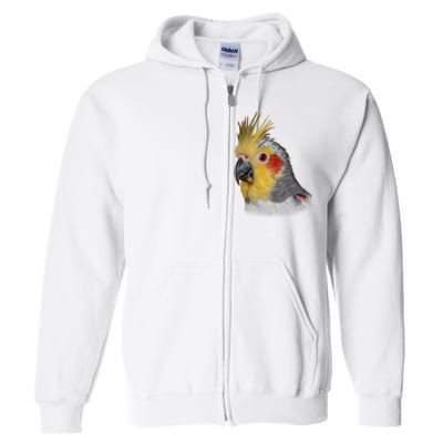 Captivating Cockatiel Portrait Full Zip Hoodie