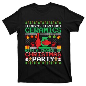 Ceramics Christmas Party Ceramics Artist Xmas Ugly Style T-Shirt