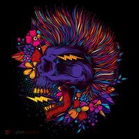 Cool Colorful Punk Mohawk Skull Mug