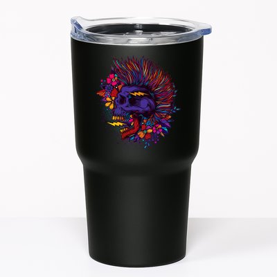 Cool Colorful Punk Mohawk Skull Tumbler
