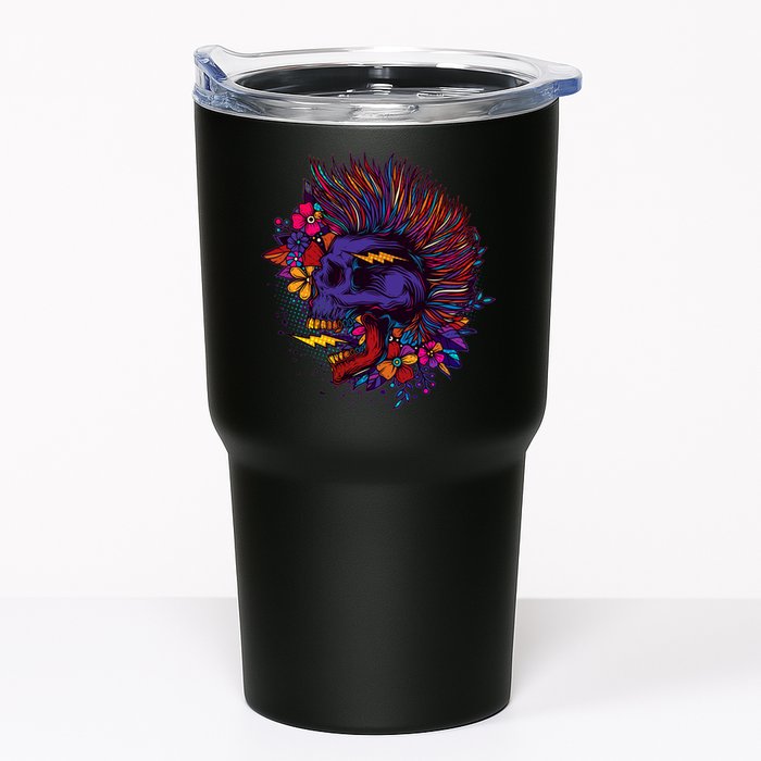 Cool Colorful Punk Mohawk Skull Tumbler