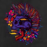Cool Colorful Punk Mohawk Skull Tumbler