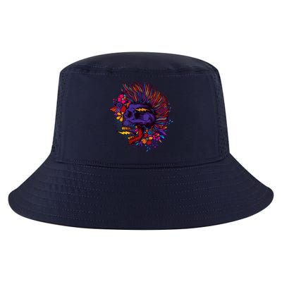 Cool Colorful Punk Mohawk Skull Cool Comfort Performance Bucket Hat