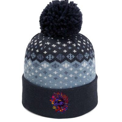 Cool Colorful Punk Mohawk Skull The Baniff Cuffed Pom Beanie