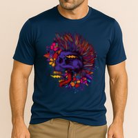 Cool Colorful Punk Mohawk Skull Performance Shirt