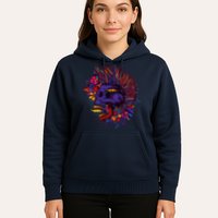 Cool Colorful Punk Mohawk Skull Hoodie