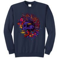Cool Colorful Punk Mohawk Skull Sweatshirt