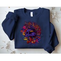 Cool Colorful Punk Mohawk Skull Sweatshirt