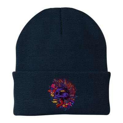 Cool Colorful Punk Mohawk Skull Knit Cap Winter Beanie