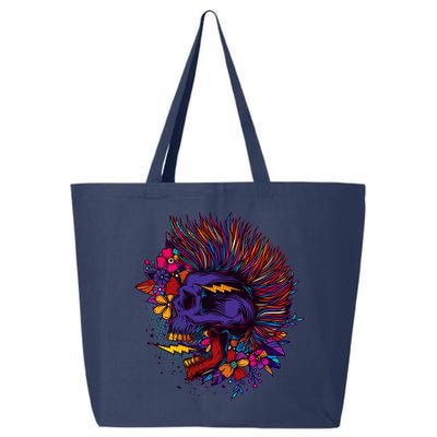 Cool Colorful Punk Mohawk Skull 25L Jumbo Tote