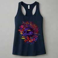 Cool Colorful Punk Mohawk Skull Womens Tank Top