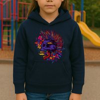 Cool Colorful Punk Mohawk Skull Kids Hoodie