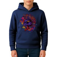 Cool Colorful Punk Mohawk Skull Kids Hoodie