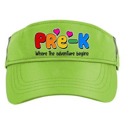 Cute Colorful Pre K Where The Adventure Begins Adult Drive Performance Visor