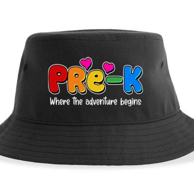 Cute Colorful Pre K Where The Adventure Begins Sustainable Bucket Hat