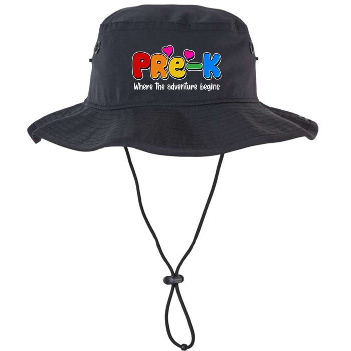 Cute Colorful Pre K Where The Adventure Begins Bucket Hat