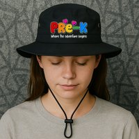 Cute Colorful Pre K Where The Adventure Begins Bucket Hat