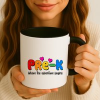 Cute Colorful Pre K Where The Adventure Begins Mug