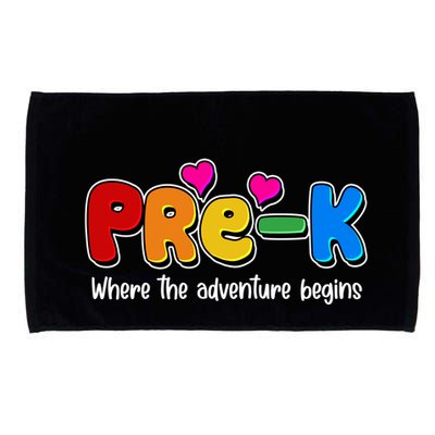 Cute Colorful Pre K Where The Adventure Begins Microfiber Hand Towel