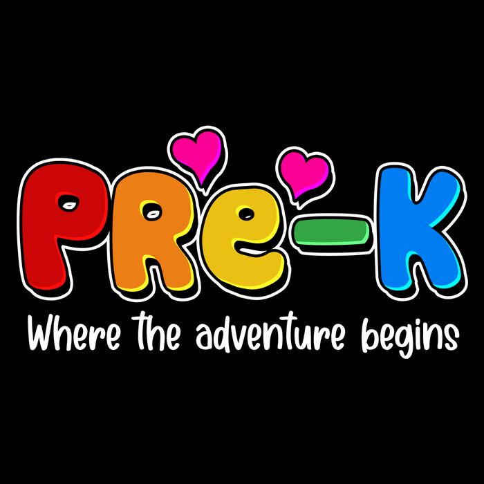 Cute Colorful Pre K Where The Adventure Begins Full Zip Hoodie