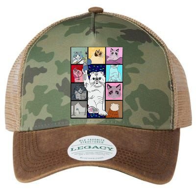 Cute Cat Purring In My Lap Cause It Loves Me Cat Lover Legacy Tie Dye Trucker Hat