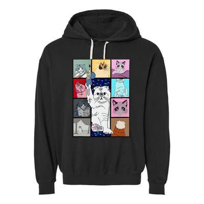 Cute Cat Purring In My Lap Cause It Loves Me Cat Lover Garment-Dyed Fleece Hoodie