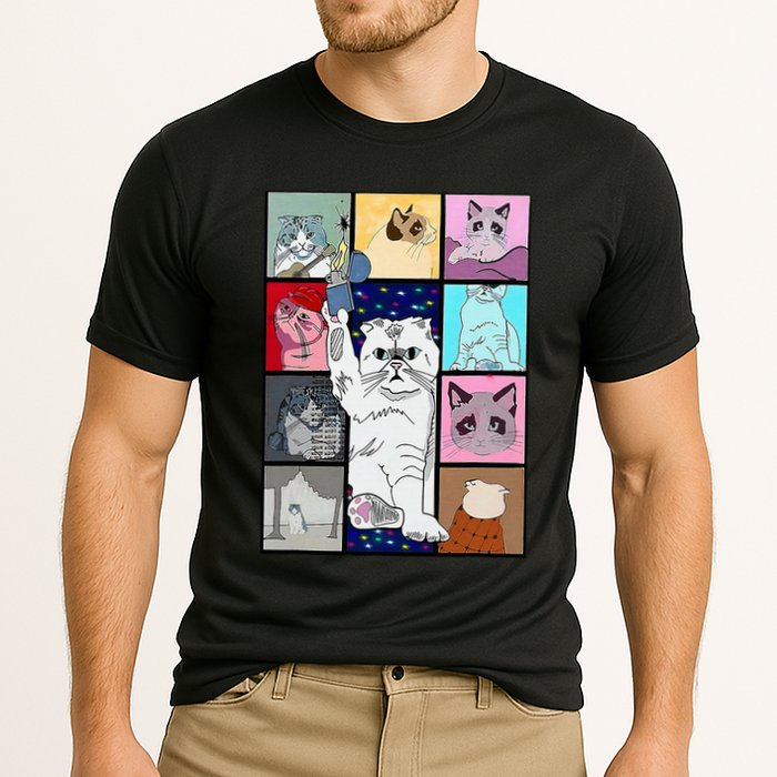 Cute Cat Purring In My Lap Cause It Loves Me Cat Lover Performance Shirt