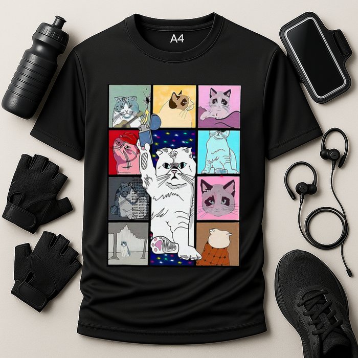 Cute Cat Purring In My Lap Cause It Loves Me Cat Lover Performance Shirt