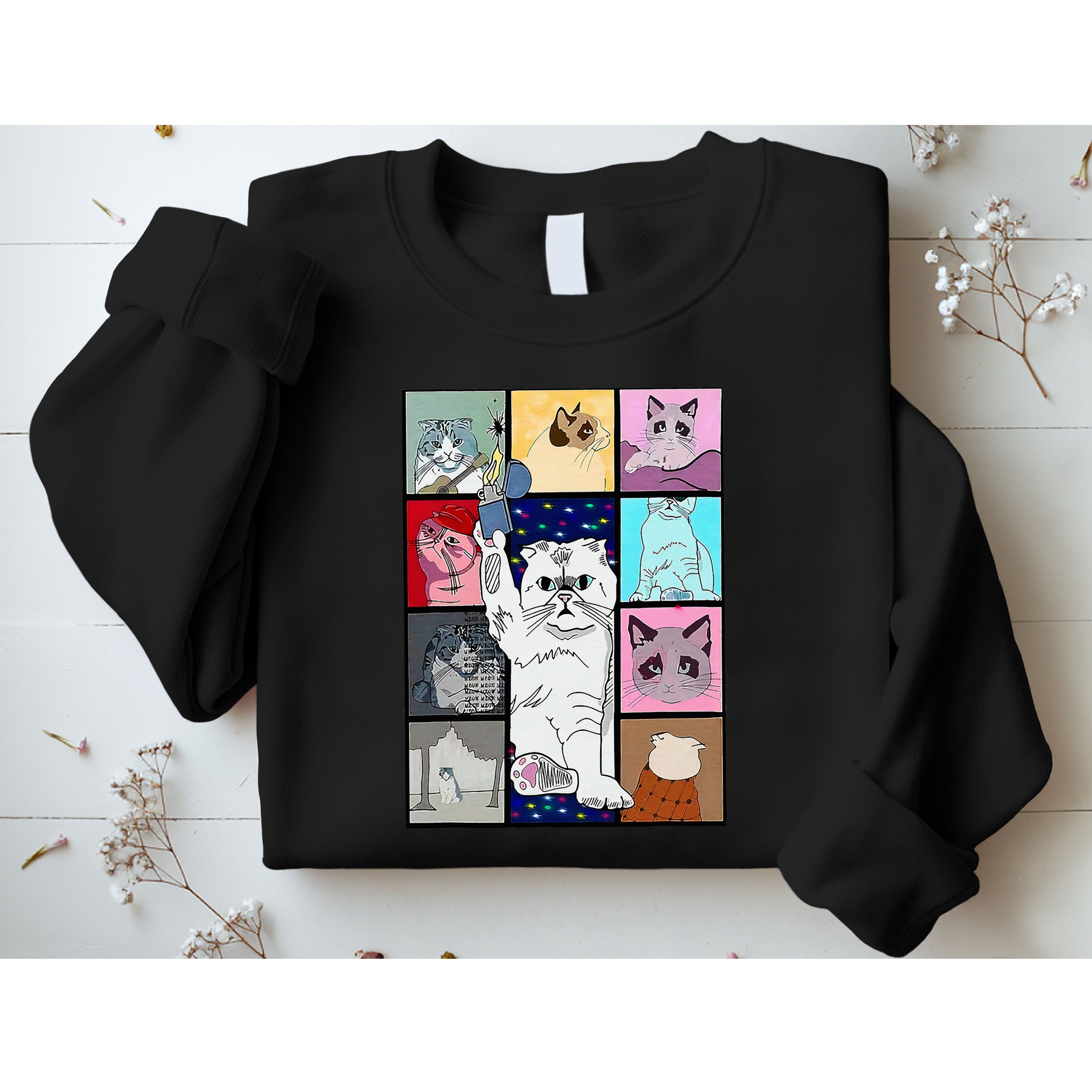 Cute Cat Purring In My Lap Cause It Loves Me Cat Lover Sweatshirt