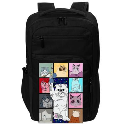 Cute Cat Purring In My Lap Cause It Loves Me Cat Lover Impact Tech Backpack