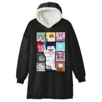 Cute Cat Purring In My Lap Cause It Loves Me Cat Lover Hooded Wearable Blanket