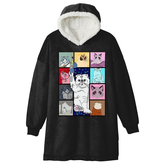 Cute Cat Purring In My Lap Cause It Loves Me Cat Lover Hooded Wearable Blanket