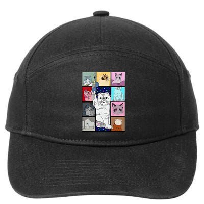 Cute Cat Purring In My Lap Cause It Loves Me Cat Lover 7-Panel Snapback Hat