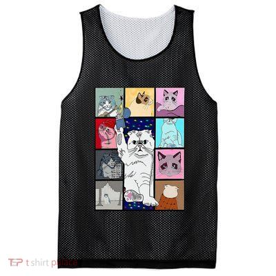 Cute Cat Purring In My Lap Cause It Loves Me Cat Lover Mesh Reversible Basketball Jersey Tank