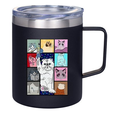 Cute Cat Purring In My Lap Cause It Loves Me Cat Lover 12oz Stainless Steel Coffee Mug