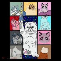 Cute Cat Purring In My Lap Cause It Loves Me Cat Lover Poster