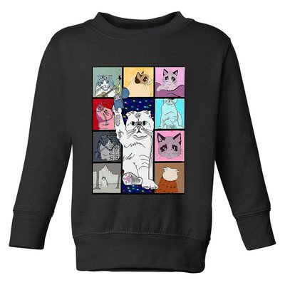 Cute Cat Purring In My Lap Cause It Loves Me Cat Lover Toddler Sweatshirt