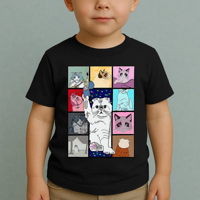 Cute Cat Purring In My Lap Cause It Loves Me Cat Lover Toddler T-Shirt