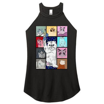 Cute Cat Purring In My Lap Cause It Loves Me Cat Lover Women's Perfect Tri Rocker Tank