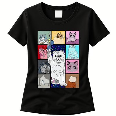 Cute Cat Purring In My Lap Cause It Loves Me Cat Lover Womens T-Shirt
