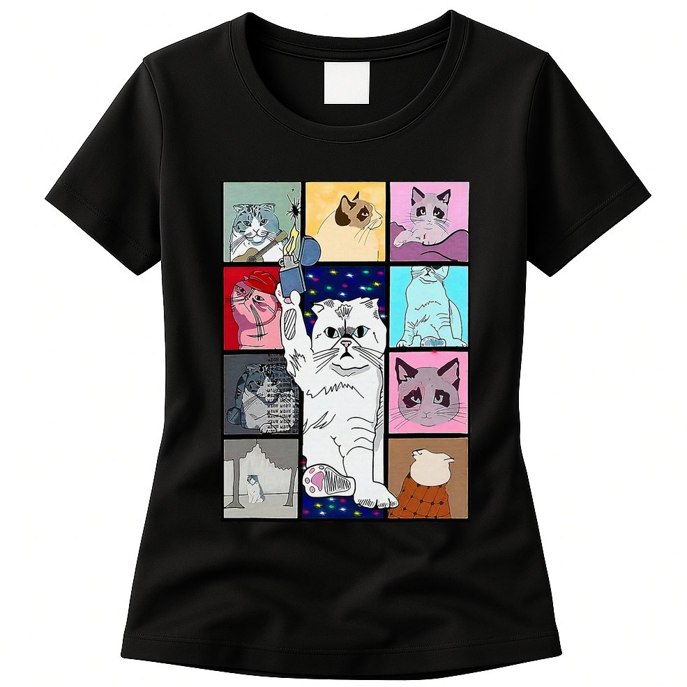 Cute Cat Purring In My Lap Cause It Loves Me Cat Lover Womens T-Shirt