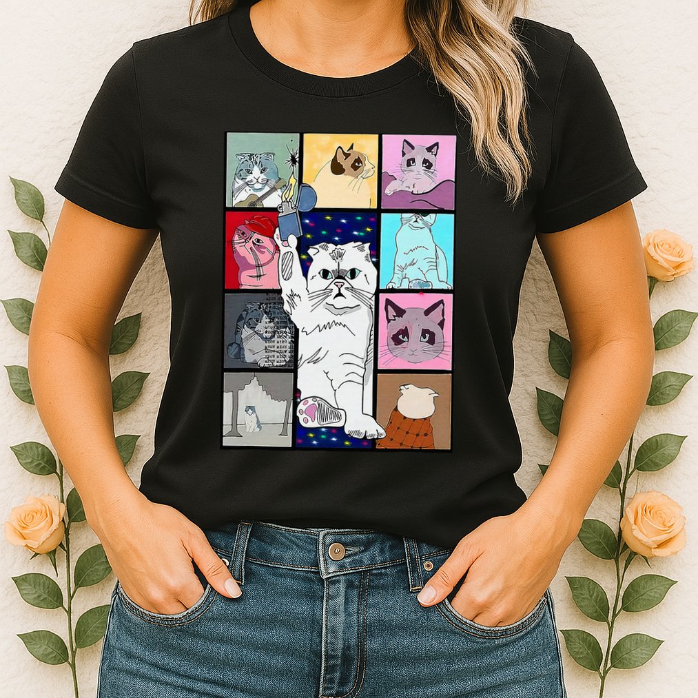 Cute Cat Purring In My Lap Cause It Loves Me Cat Lover Womens T-Shirt