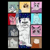 Cute Cat Purring In My Lap Cause It Loves Me Cat Lover Short Acrylic Beanie