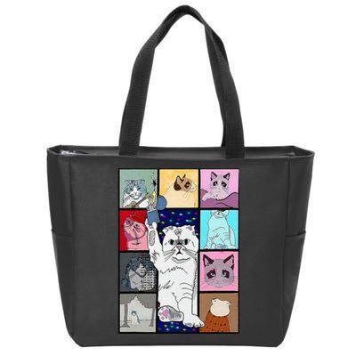 Cute Cat Purring In My Lap Cause It Loves Me Cat Lover Zip Tote Bag