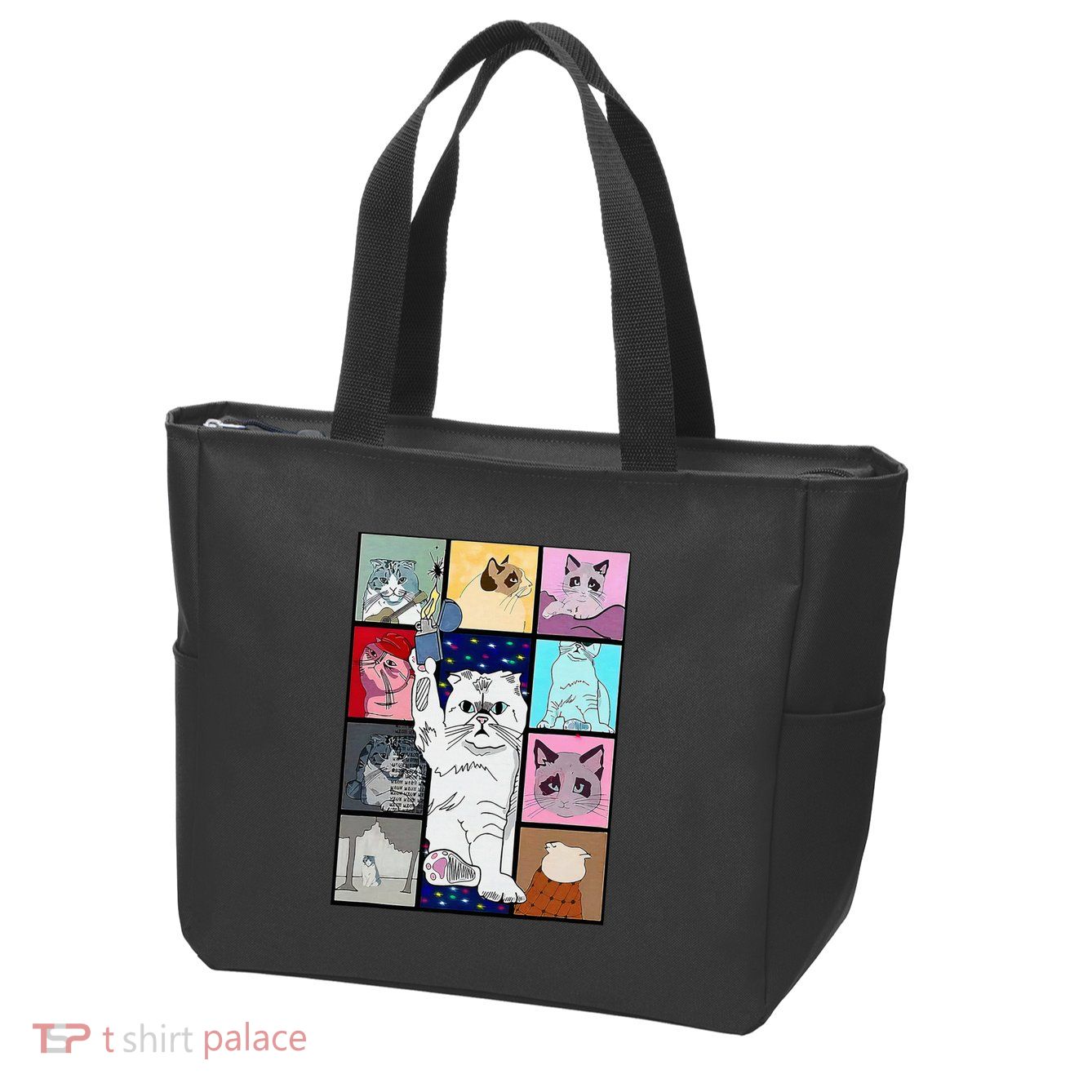 Cute Cat Purring In My Lap Cause It Loves Me Cat Lover Zip Tote Bag
