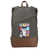 Cute Cat Purring In My Lap Cause It Loves Me Cat Lover Cotton Canvas Backpack
