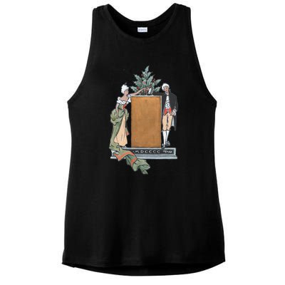 Colonial Christmas Party Vintage Illustration Funny Gift Ladies PosiCharge Tri-Blend Wicking Tank