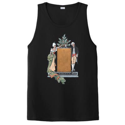 Colonial Christmas Party Vintage Illustration Funny Gift PosiCharge Competitor Tank