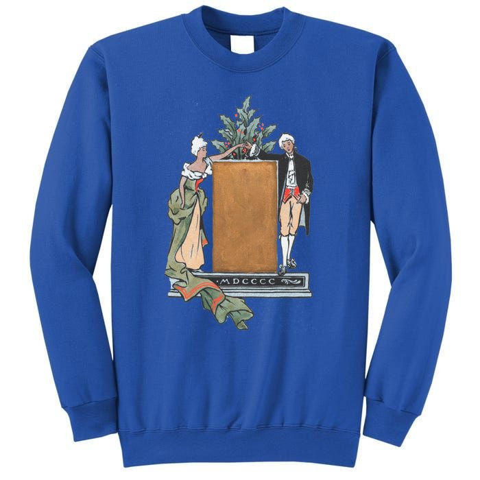 Colonial Christmas Party Vintage Illustration Funny Gift Sweatshirt