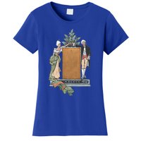 Colonial Christmas Party Vintage Illustration Funny Gift Women's T-Shirt